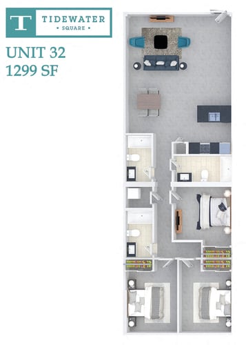 Floor Plan  Tidewater Square Unit 32