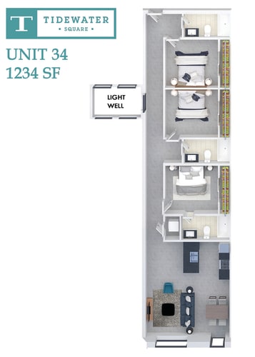 Floor Plan  Tidewater Square Unit 34