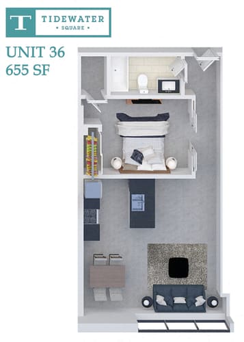 Floor Plan  Tidewater Square Unit 36