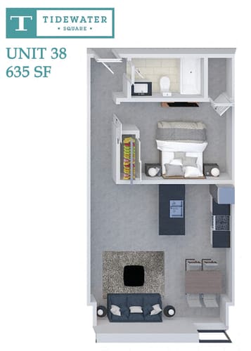 Floor Plan  Tidewater Square Unit 38