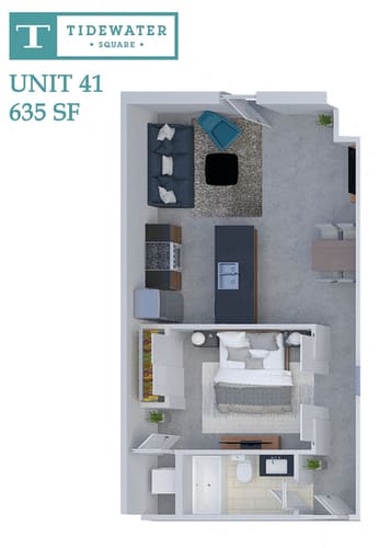 Floor Plan  Tidewater Square Unit 41