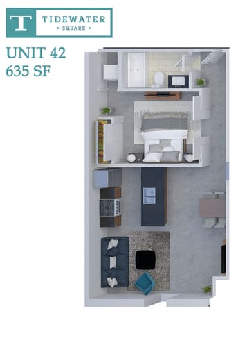 Floor Plan  Tidewater Square Unit 42