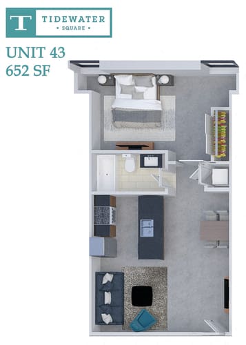 Floor Plan  Tidewater Square Unit 43