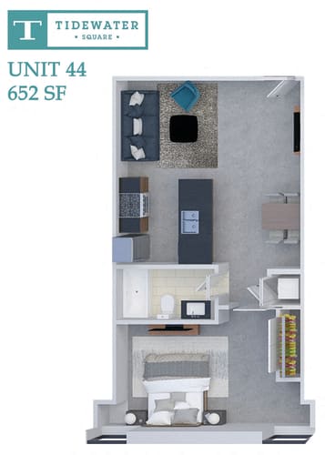Floor Plan  Tidewater Square Unit 44