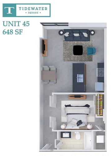 Floor Plan  Tidewater Square Unit 45