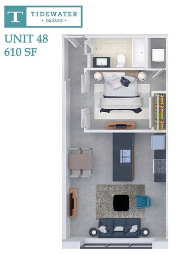 Floor Plan  Tidewater Square Unit 48
