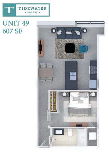 Floor Plan  Tidewater Square Unit 49
