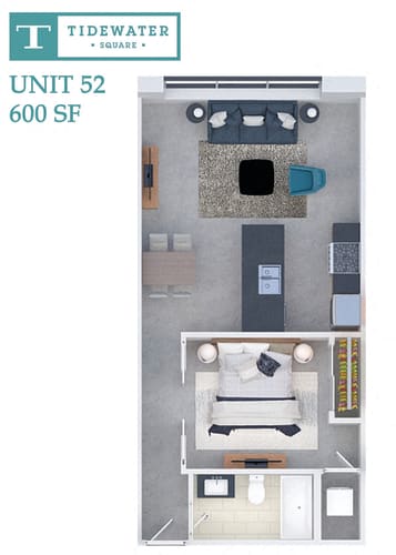 Floor Plan  Tidewater Square Unit 52