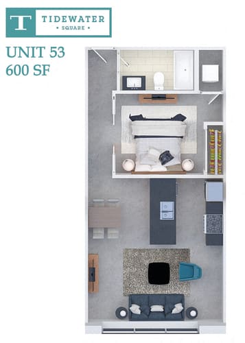 Floor Plan  Tidewater Square Unit 53