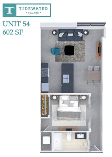 Floor Plan  Tidewater Square Unit 54