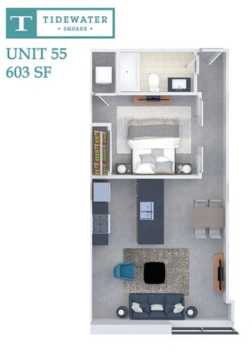 Floor Plan  Tidewater Square Unit 55
