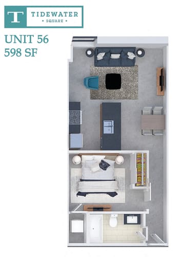 Floor Plan  Tidewater Square Unit 56