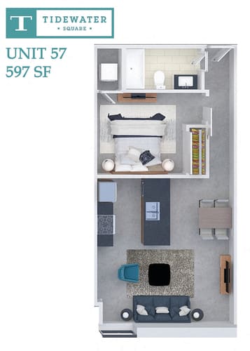 Floor Plan  Tidewater Square Unit 57