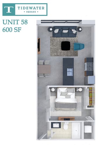 Floor Plan  Tidewater Square Unit 58