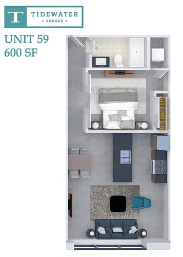 Floor Plan  Tidewater Square Unit 59