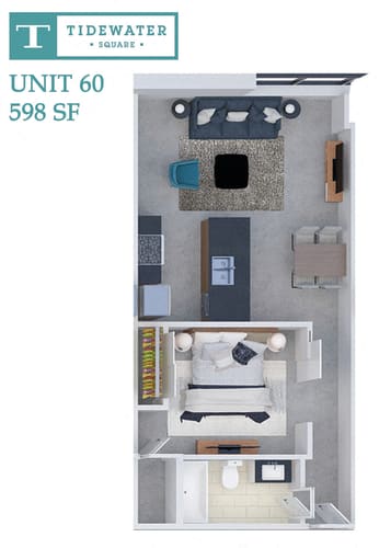 Floor Plan  Tidewater Square Unit 60