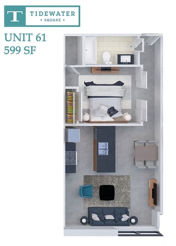 Floor Plan  Tidewater Square Unit 61