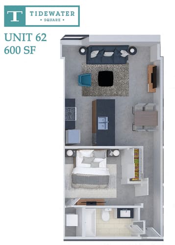 Floor Plan  Tidewater Square Unit 62