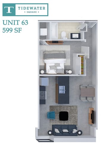 Floor Plan  Tidewater Square Unit 63