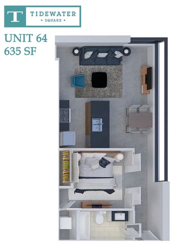 Floor Plan  Tidewater Square Unit 64