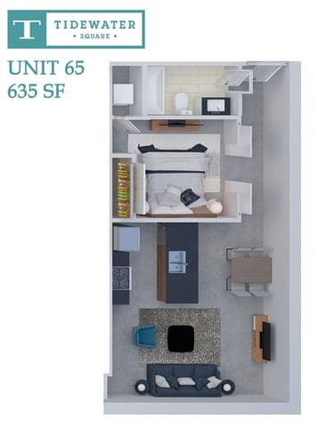 Floor Plan  Tidewater Square Unit 65