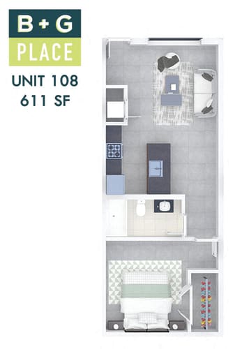 Floor Plan  B+G Place Unit 108