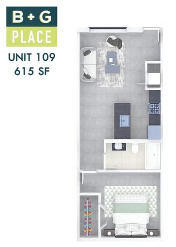 Floor Plan  B+G Place Unit 109