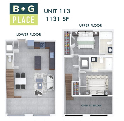 Floor Plan  B+G Place Unit 113