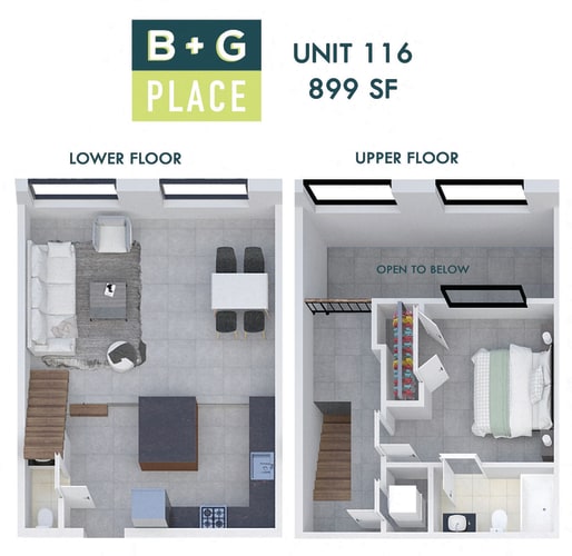 Floor Plan  B+G Place Unit 116