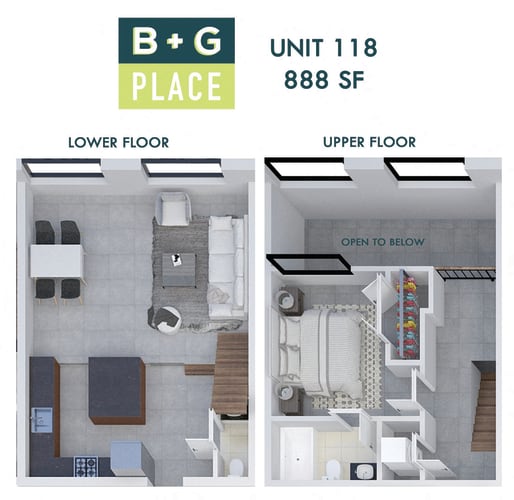 Floor Plan  B+G Place Unit 118