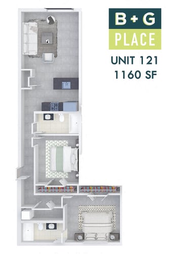 Floor Plan  B+G Place Unit 121