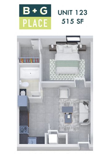 Floor Plan  B+G Place Unit 123