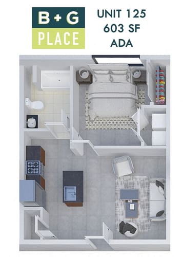 Floor Plan  B+G Place Unit 125