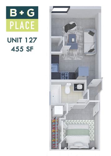 Floor Plan  B+G Place Unit 127