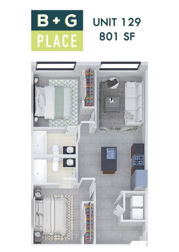 Floor Plan  B+G Place Unit 129