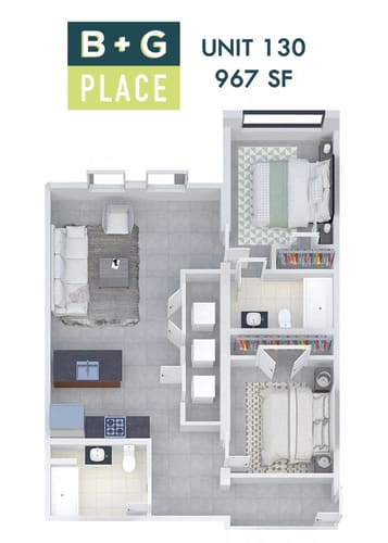 Floor Plan  B+G Place Unit 130