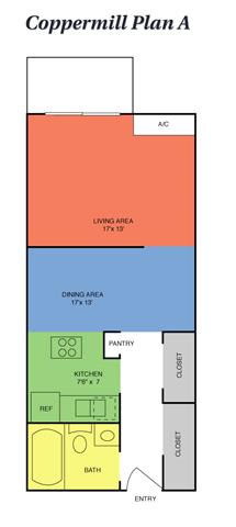 Floor Plan  Studio (End Unit)
