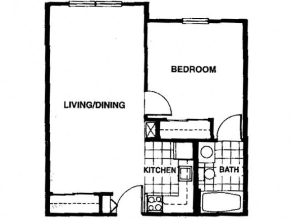 Floor Plan  One Bedroom