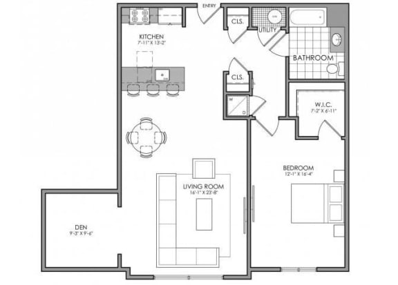 Floor Plan  a schematic of a floor plan of a house