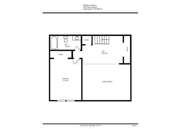 Floor Plan  at Holiday Gardens, Lakewood, Colorado