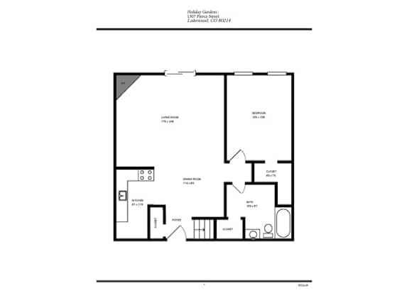 Floor Plan  at Holiday Gardens, Colorado