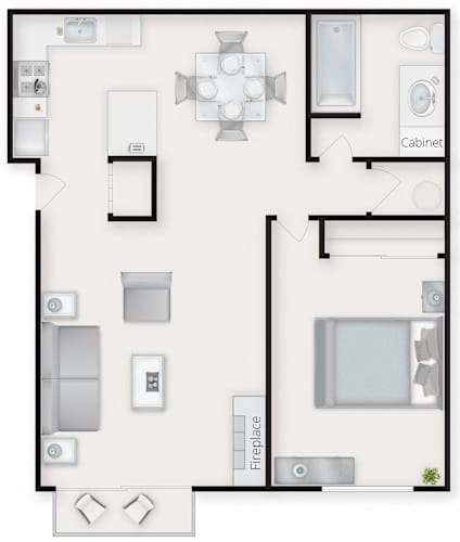 Floor Plan  1x1