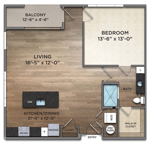 Floor Plan  A10-0 Floor Plan at The Nicholas, Columbus