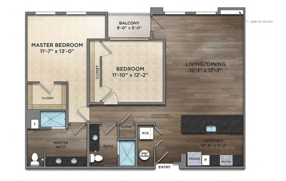 Floor Plan  B13-0 Floor Plan at The Nicholas, Ohio