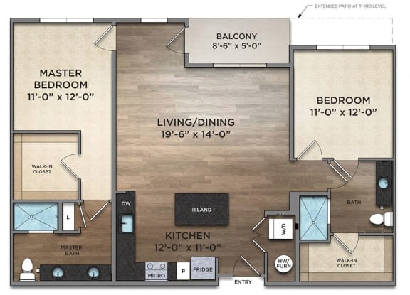 Floor Plan  B7-0 Floor Plan at The Nicholas, Columbus, OH, 43215