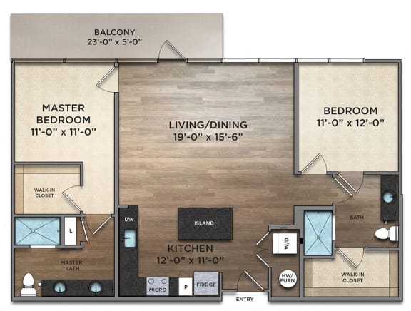 Floor Plan  B7-1 Floor Plan at The Nicholas, Ohio