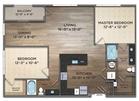 Floor Plan  B9-0 Floor Plan at The Nicholas, Columbus, 43215