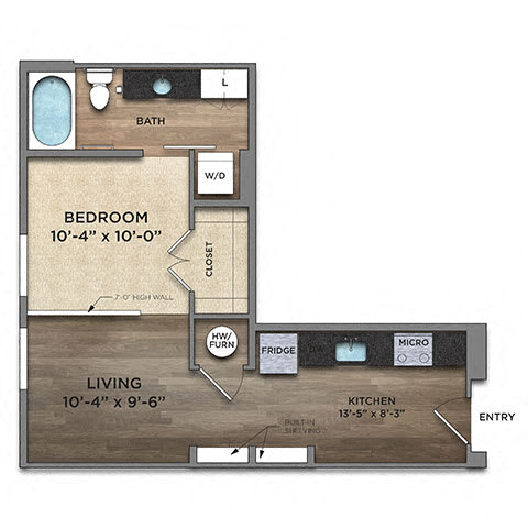 Floor Plan  S5-0 Floor Plan at The Nicholas, Ohio, 43215