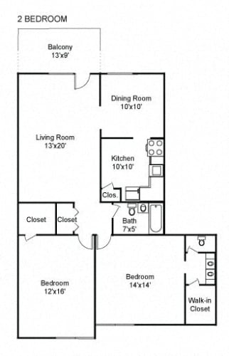 Floor Plan  Pinebrook Apartments Landover MD