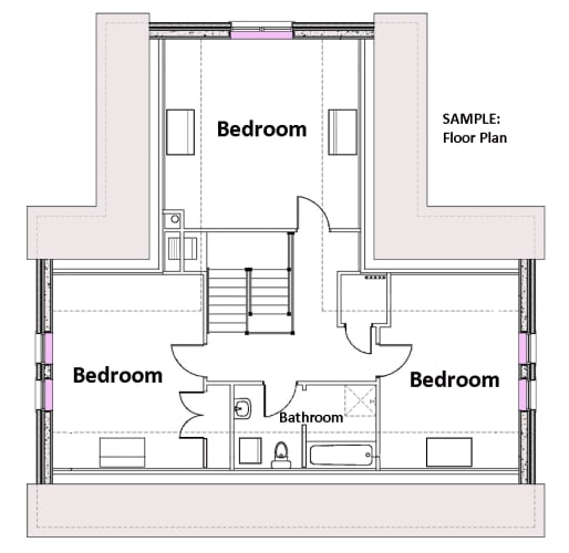 Floor Plan  a floor plan of a house